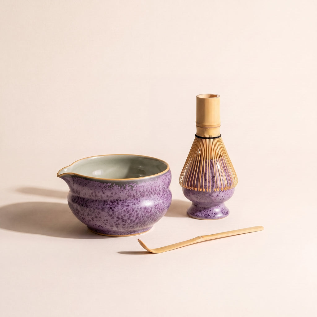 Kumora four-piece matcha set in Lilac